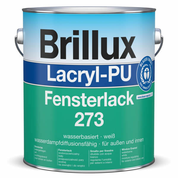 Brillux Lacryl-PU Fensterlack 273 seidenglänzend weiß 0,75 Ltr.