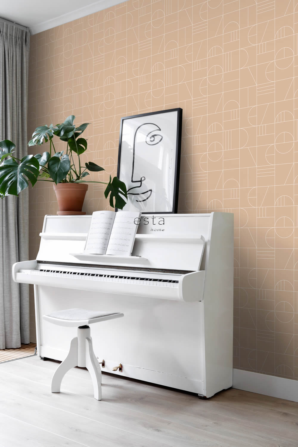 Tapete Art Deco geometrisch mintgrün Vlies 139209