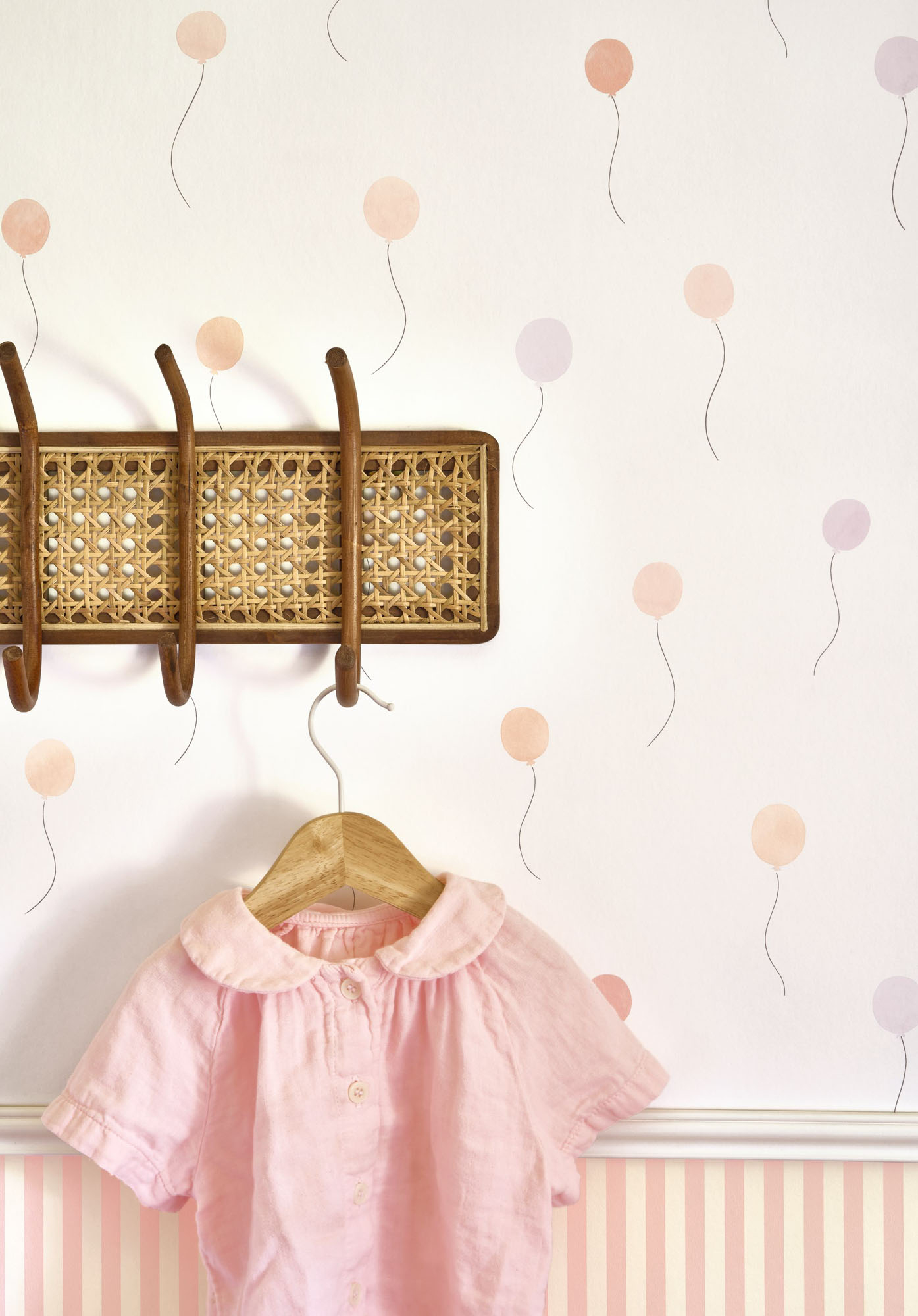 Tapete Vliestapete Ballons Aquarell rosa OUTT202844500