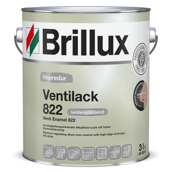Brillux Impredur Ventilack 822 seidenglänzend weiß | 0,375 Ltr. _L