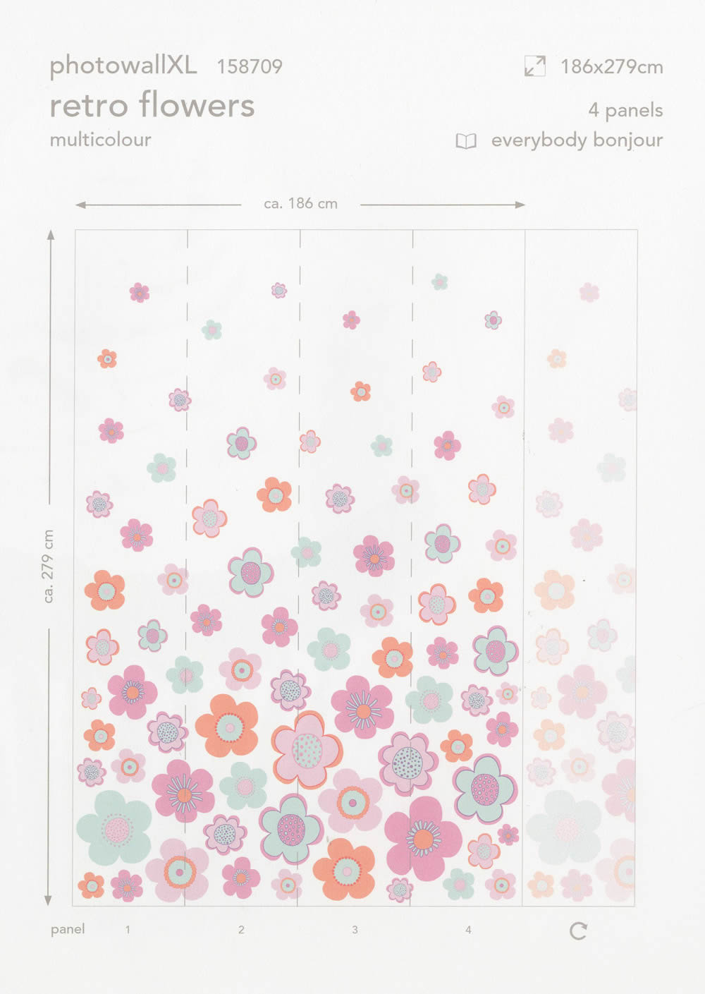 Flower Mural Pink Xl-23-158709_2