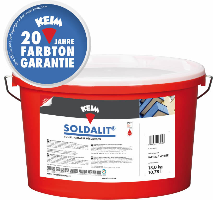KEIM Soldalit Sol-Silikat Fassadenfarbe weiß 18 kg