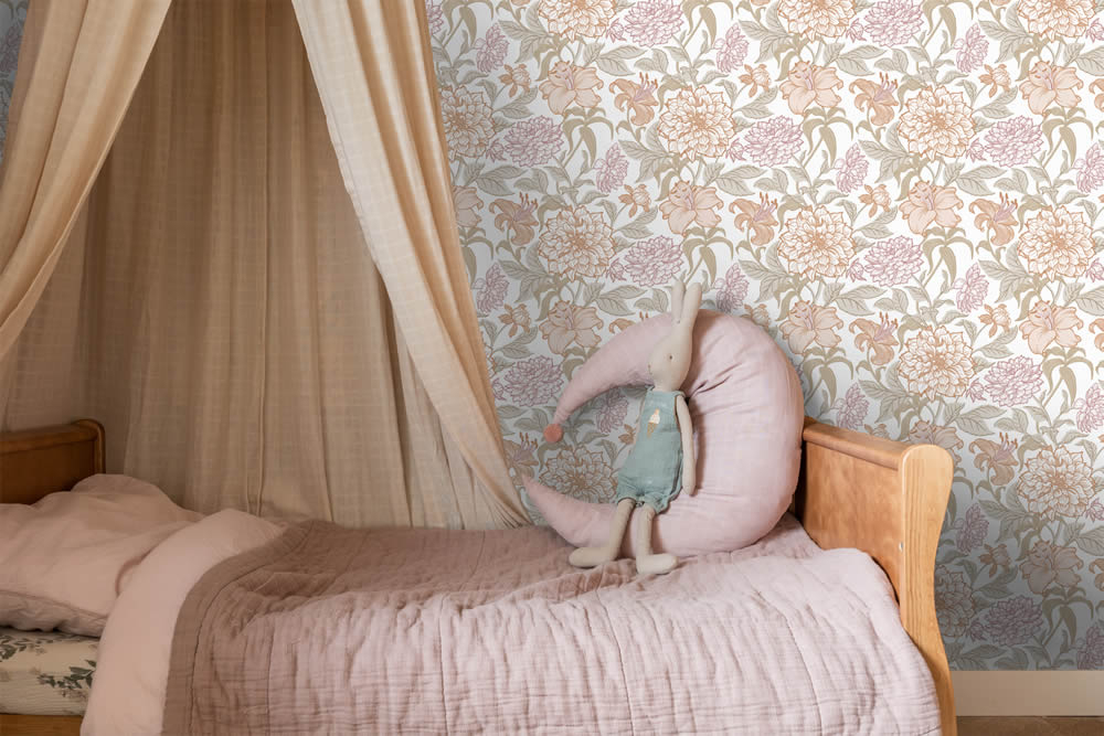 Tapete Blumen Hortensien Vlies weiß 139612