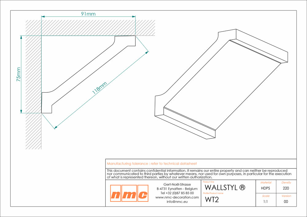 13er Stuckleisten Box Deckenleiste NMC WT2 Noel Marquet Stuckleiste-x13-WT2-VE