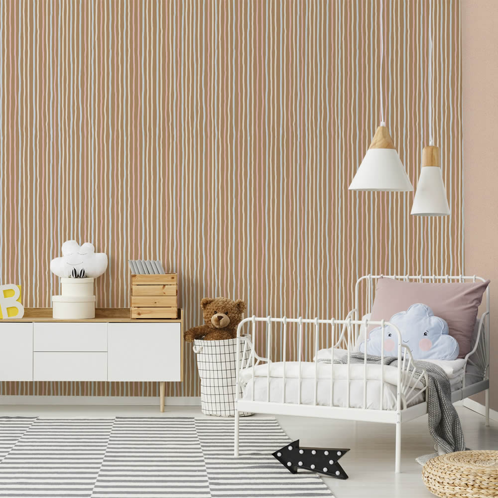Beige Vliestapete kariertes Muster Great Kids Hohenberger 26805