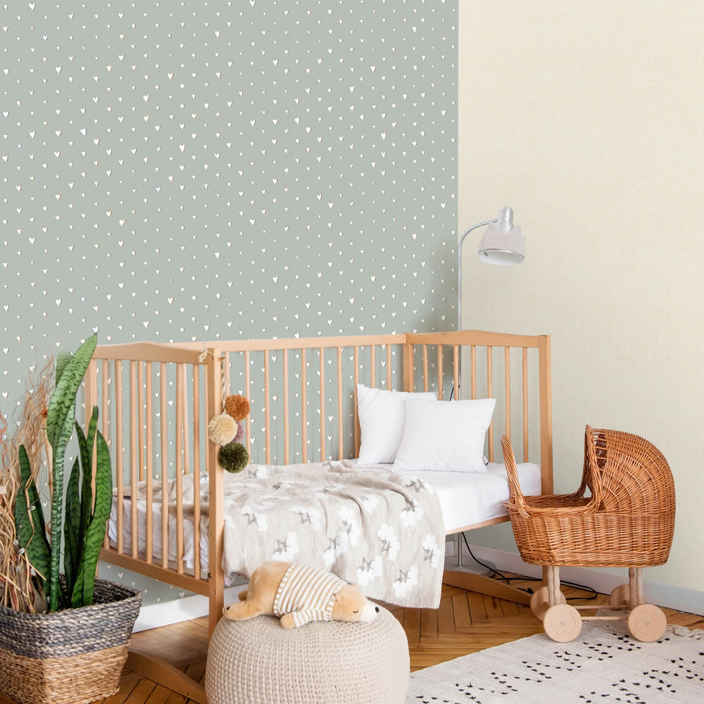 Herzmuster Boho Stil Grau Vliestapete Great Kids Hohenberger 26818