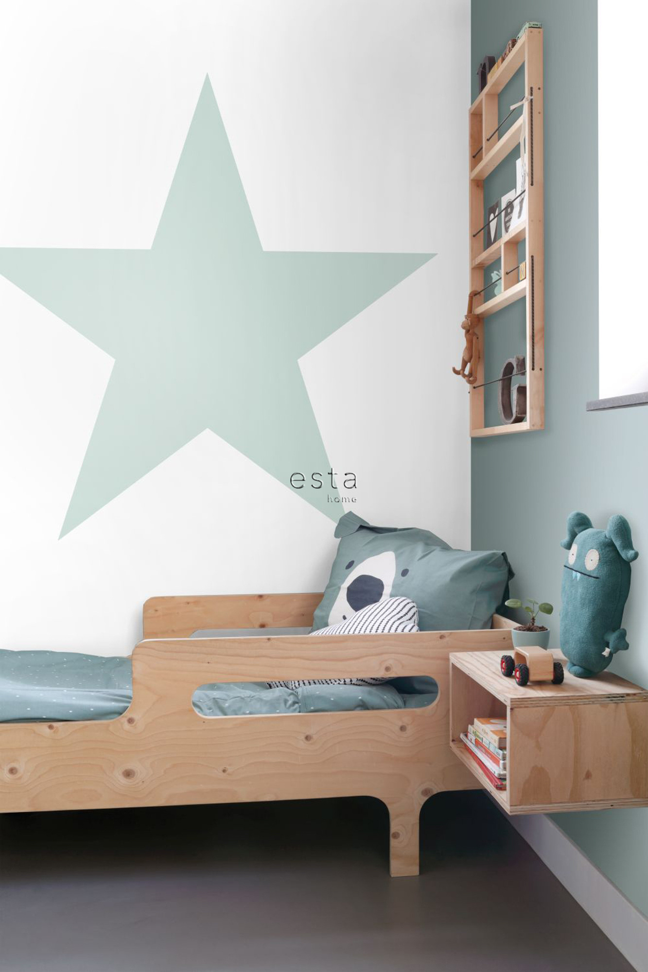 Wandbild Stern mintgrün 186 x 279 cm 158841