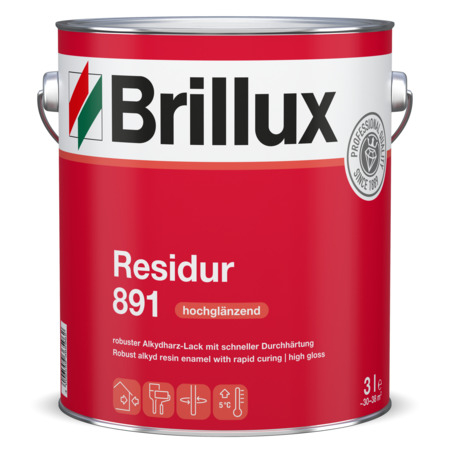 Brillux Residur 891 hochglänzend weiß | 10 LTR