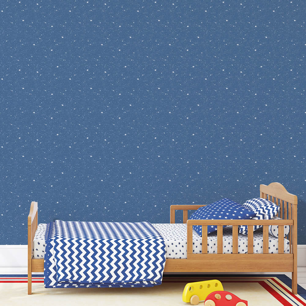 stars and night blue non-woven wallpaper Tiny Tots 2 Essener G78408-28-G78408.1M