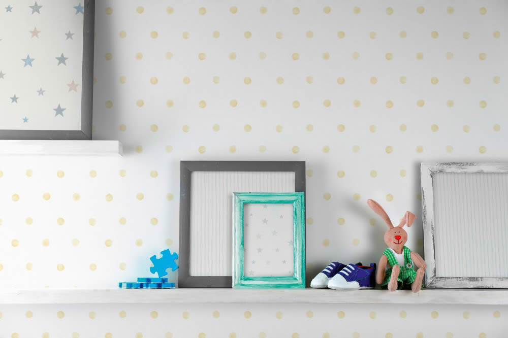 SALE 2er Set Vliestapete rosa Punkte