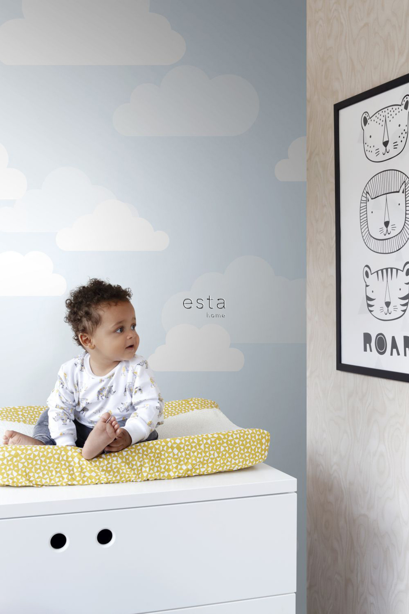 Wandbild Wolken hellblau 200 x 279 cm 158842