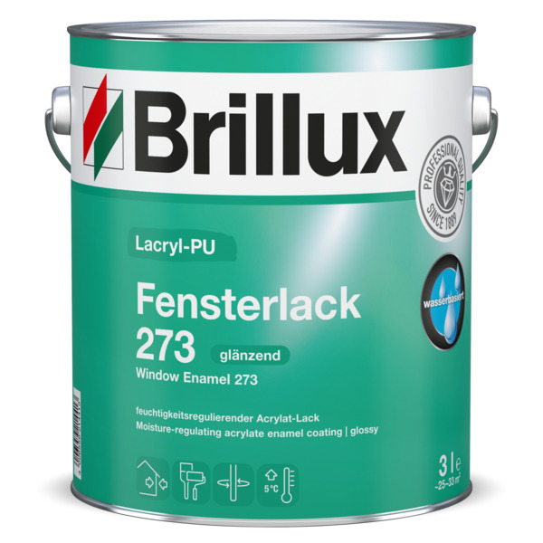 Brillux Lacryl-PU Fensterlack 273 seidenglänzend weiß
