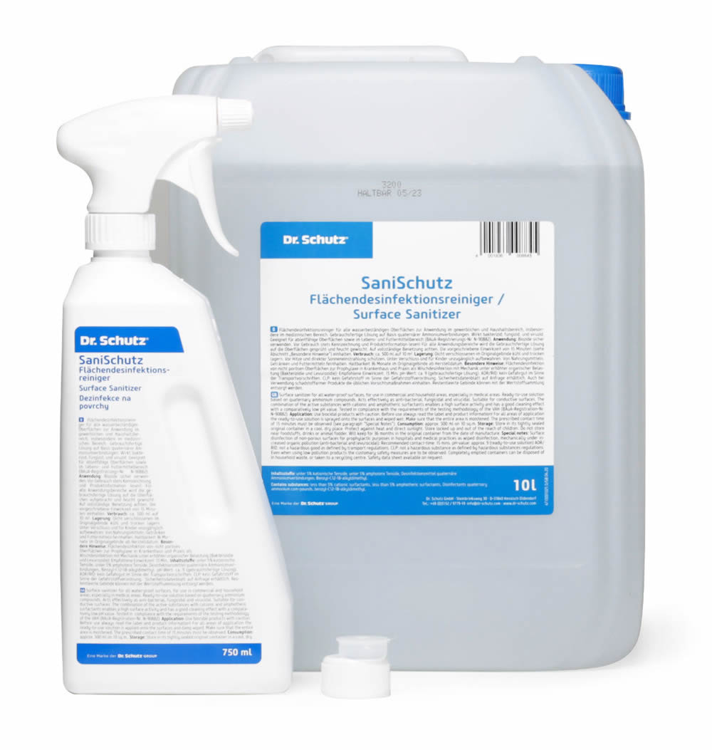 Dr. Schutz Flächendesinfektionsreiniger SaniSchutz 10 Liter Kanister