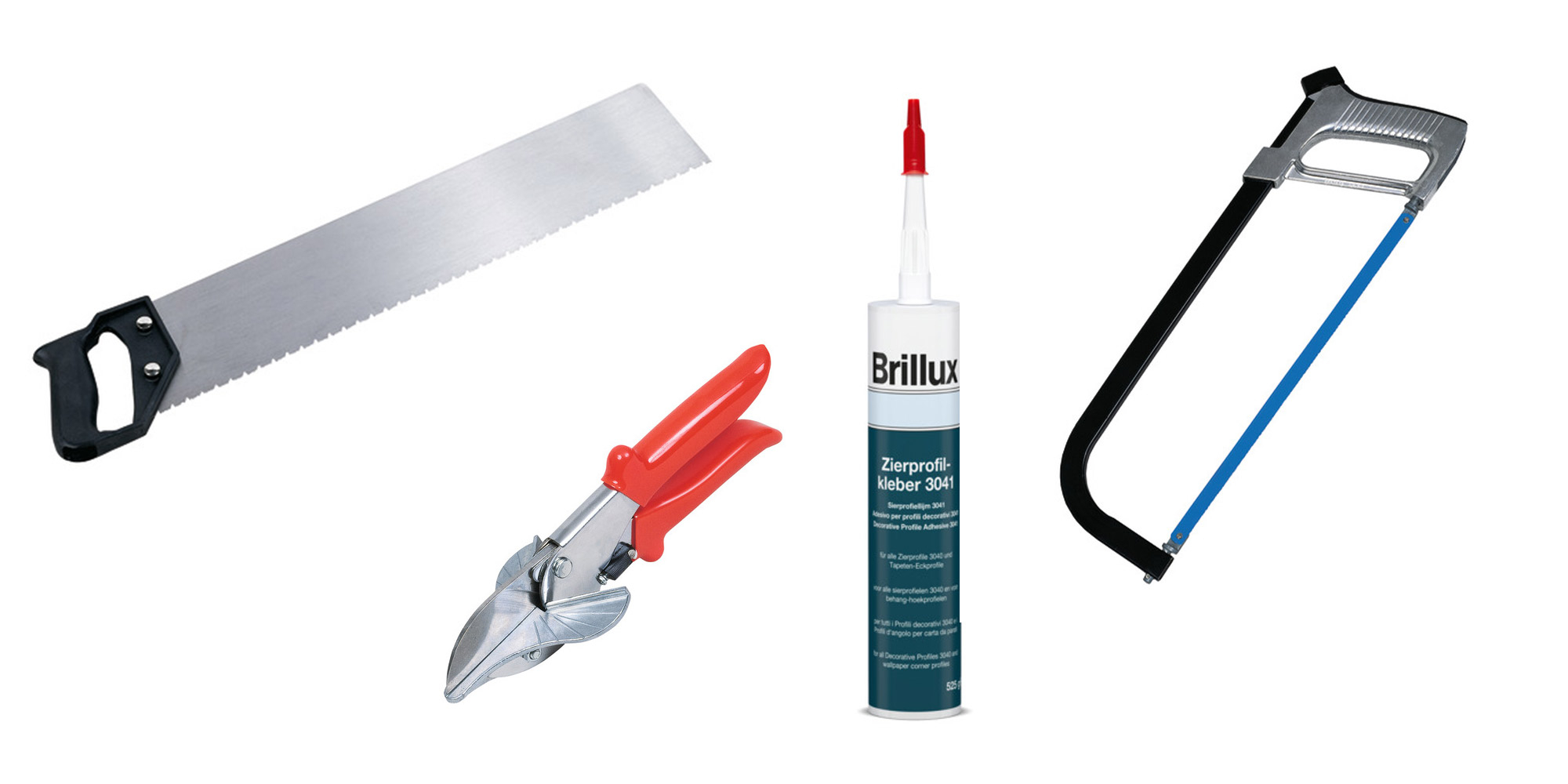 Stuckleisten selber montieren mit den passenden Werkzeugen von Brillux.