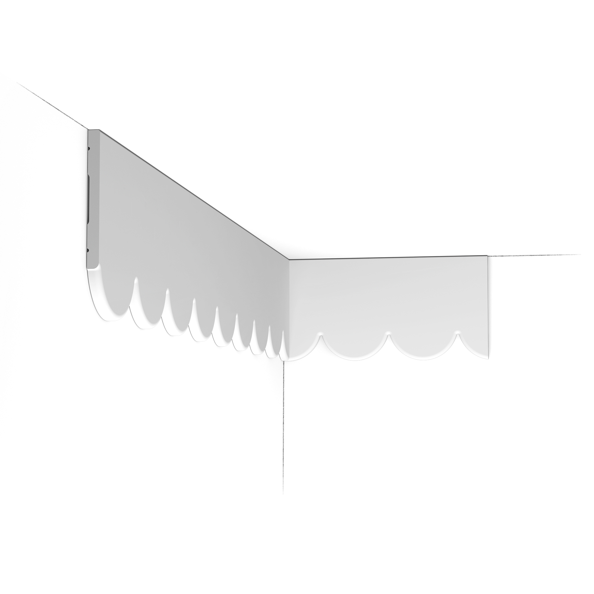 Skirting round arches S425 SCALLOP wallmoulding Orac multi-moulding